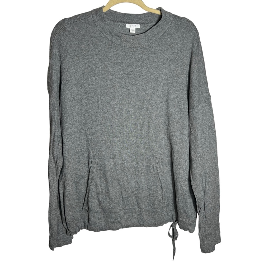J. Jill Pure Jill Cotton Cinch Tie Mockneck Sweater, XL